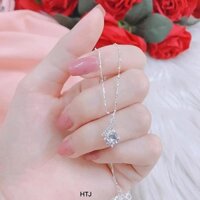 [Ảnh Thật] Dây chuyền/ Vòng cổ bạc cho nữ 1 viên đá DL05