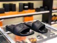 (Ảnh Thật) Dép Cao Su Nam Nữ Full đen mặt đế em