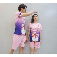 [ẢNH THẬT] Đồ bộ mặc nhà Doremon màu hồng MS 16 - Eros Sport