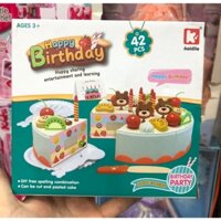 [ẢNH THẬT] Đồ chơi cắt bánh sinh nhật 42 mảnh dành cho bé gái cực đẹp