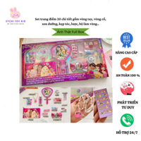 [Ảnh Thật ] Đồ chơi trang điểm bé gái 20 chi tiết, bộ làm vòng handmade, sơn móng, son an toàn cho bé