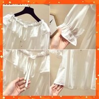 [ẢNH THẬT] ( ĐỒ NỮ ĐẸP ) ÁO VOAN TRỄ VAI TAY LỠ CAO CẤP