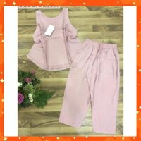 [ẢNH THẬT] ( ĐỒ NỮ ĐẸP ) ĐỒ BỘ NỮ QUẦN 9 TẤC CỔ TIM