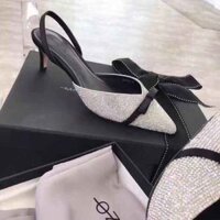 (ảnh thật) Giày cao gót VNXK quai sau mũi nhọn đính đá