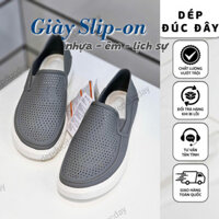 [Ảnh thật] Giày lười Crocs nhựa Slip-on nam, thời trang nam lịch lãm, đế bám, chống trơn, thông thoáng, kháng nước.