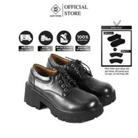 [Ảnh thật] Giày Oxford buộc dây nữ Da Bò Đế cao su August  MZDL DKG103 - DUKY STORE