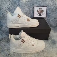 [Ảnh thật] giầy thể thao Air Jordan 4 retro white trắng thời trang :;