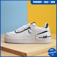 (Ảnh thật) Giày thể thao dành cho nam nữ sneaker Air Force 1 Shadow White Black siêu đẹp trắng viền đen