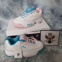[Ảnh thật] giầy thể thao Fila trắng hồng xanh thời trang nam nữ