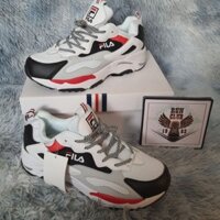 [Ảnh thật] giầy thể thao Fila trắng đen cao cấp thời trang nữ