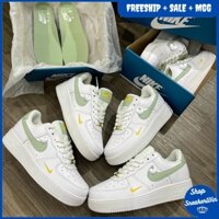 (Ảnh thật) Giày thể thao sneaker Air Force 1 Low White Green cực đep, dành cho nam nữ