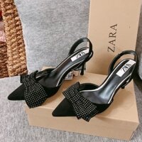 (ảnh thật) Giày Zara cao gót mũi nơ FULLBOX