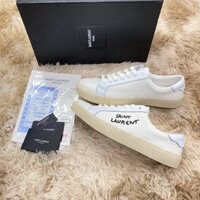 (ẢNH THẬT + HÀNG SẴN) GIÀY thể thao nam nữ SAINT LAURENT, Giày Paris kem vải hàng cao cấp.