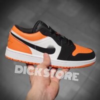ẢNH THẬT-HÀNG THẬT Giày sneaker JD1 thấp cổ đen cam da lộn jodan bóng rổ dành cho nam và nữ :; "