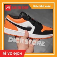 ẢNH THẬT-HÀNG THẬT Giày sneaker JD1 thấp cổ đen cam da lộn jodan bóng rổ dành cho nam và nữ xar1 =.=