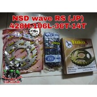 [ẢNH THẬT-HCM] Nhông sên dĩa Wave RS (NHẬT) 428H-106L-36T-14T