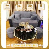 Ảnh thật kèm video sofa văng tay vuông nỉ nhập Hàn giá siêu rẻ, sofa đẹp - sofa nỉ