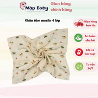 [Ảnh thật] Khăn tắm Muslin cao cấp 100% từ sợi bông tự nhiên KT 90x70