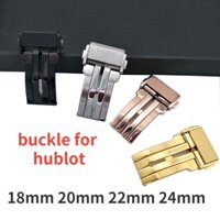 Ảnh Thật Khóa Đồng Hồ HUBLOT Cao Cấp Tặng Kèm Tool Thay Khóa 18mm20mm22mm24mm - Bạc - 18MM  Cho Case 34