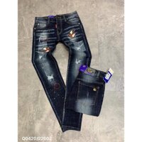 [Ảnh thật+ktra hàng]💥Quần Jean nam thêu chim màu xanh/màu đen (hàng đẹp) ⇞ . *