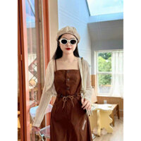 [ẢNH THẬT, MẪU THẬT] Sét áo khoác LEN kèm ĐẦM RÚT dây EO