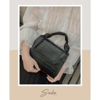 ẢNH THẬT - MS 09 TÚI DÁNG VUÔNG ĐEO CHÉO QUAI NƠ STYLE HÀN [SOCHU.BAG]