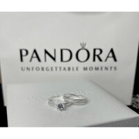 (Ảnh thật) Nhẫn đôi bạc ta đá baguette (tặng hộp đựng + nước rửa bạc)