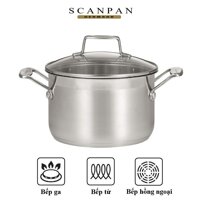 Ảnh thật Nồi inox 2 tay cầm Scanpan Impact 18cm 71251800, đúc đáy 3 lớp, dùng bếp từ, an toàn trong máy rửa bát