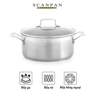 Ảnh thật Nồi inox cao cấp đáy từ Scanpan Impact 24cm 71252400, dung tích 4.8L, đúc đáy 3 lớp, an toàn trong máy rửa bát