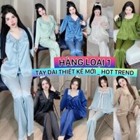 ẢNH THẬT pijama tay dài thiết kế mới nhất hiện nay, đồ bộ nữ hot trend, pijama nữ giá rẻ tận xưởng p97 free ship