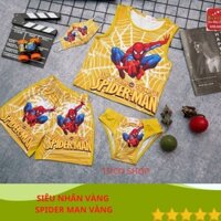 [Ảnh Thật - Quần Áo Hình Siêu Nhân] Spider Man Bộ Đồ Ở Nhà Đi Học Cho Bé Trai Nam Năng Động 3 Ba Màu Vàng Đỏ Xanh