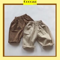 [Ảnh thật] Quần kaki sứa form suông Hàn Quốc dành cho bé gái bé trai size 80-120