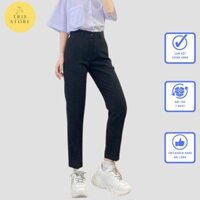 [Ảnh Thật] Quần tây nữ ERIS cạp cao mặc công sở, đi học cho học sinh, sinh viên màu đen