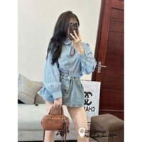 (ảnh thật) SET BỘ NỮ ÁO SƠ MI KẺ VÀ CHÂN VÁY BÒ XÒE