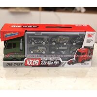 (ẢNH THẬT) Set xe tải nhiều ngăn 6 trong 1, đồ chơi ô tô cho bé trai