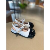 (Ảnh thật shop chụp) Giày Búp Bê Bé Gái - Giày Búp Bê Hở Gót Nơ Miu Quai Ngọc Cho Bé Gái Siêu Sang