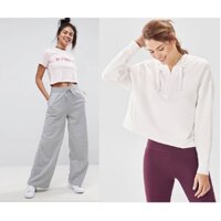 [Ảnh thật shop chụp] Set bộ đồ nữ vải vảy cá quần ống suôn áo hoodie size S (bài số 8)