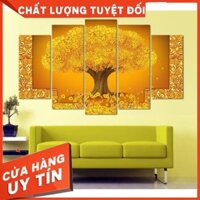 [ẢNH THẬT + TẶNG ĐINH] Khung tranh treo tường phòng khách Cây Kim Tiền 3D / Gỗ MDF cao cấp / Chống ẩm mốc-TL80077