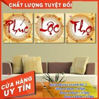 [ẢNH THẬT + TẶNG ĐINH] Tranh Treo Tường Phúc Lộc Thọ 3D / Gỗ MDF cao cấp / Chống ẩm mốc