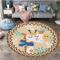 [ẢNH THẬT] Thảm trải sàn bali tròn 1m chống trơn trang trí phòng khách