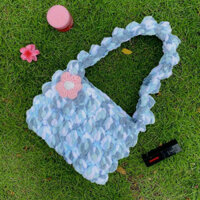 (Ảnh thật) Túi len handmade đeo vai dễ phối đồ hàng ngày cho các bạn nữ