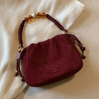 [Ảnh thật] Túi Xách Nữ Chio nhung đỏ đeo Tết hết xẩy