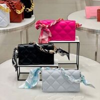 (Ảnh thật) Túi xách nữ, túi xách nữ đeo chéo, đeo vai Charles&Keith kèm túi vải hãng logo dập cao cấp 2 dây đeo size 21