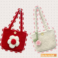 [Ảnh thật] Túi xách nữ handmade bằng len siêu xinh