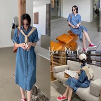 (Ảnh thật) Váy jean dáng xuông chất mền dày dặn_Namii House