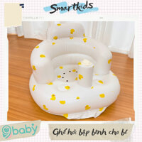 [ẢNH THẬT + VIDEO] Ghế phao hơi tập ngồi thiết kế chống lật cho bé 9BABY mẫu Vịt Vàng