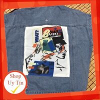 [ẢNH THẬT]Áo Khoác Jean Nam Nữ UNISEX XANH In Hình Sau Lưng Ảnh Thật Siêu Đẹp Cá Tính Phong Cách, Áo Khoác Bò