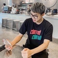 [Ảnh thật/có sẵn] Áo thun CÒN THỞ CÒN GỠ cotton đen trắng cổ tròn tay lỡ form rộng unisex nam nữ NOFEN
