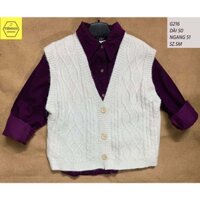 [ẢNH THẬT]G216 Áo gile len nam nữ cổ tim ulzzang hàng 2hand TIEM2021