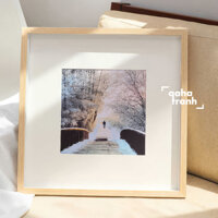 [Ảnh Thật]Khung Tranh Qaha Tranh Gỗ Tự Nhiên Treo Tường Kích Thước18x24,20x25,20x30,21x30,30x40,30x42,40x60